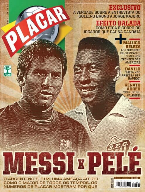 Messi x Pelé na Placar de maio de 2012