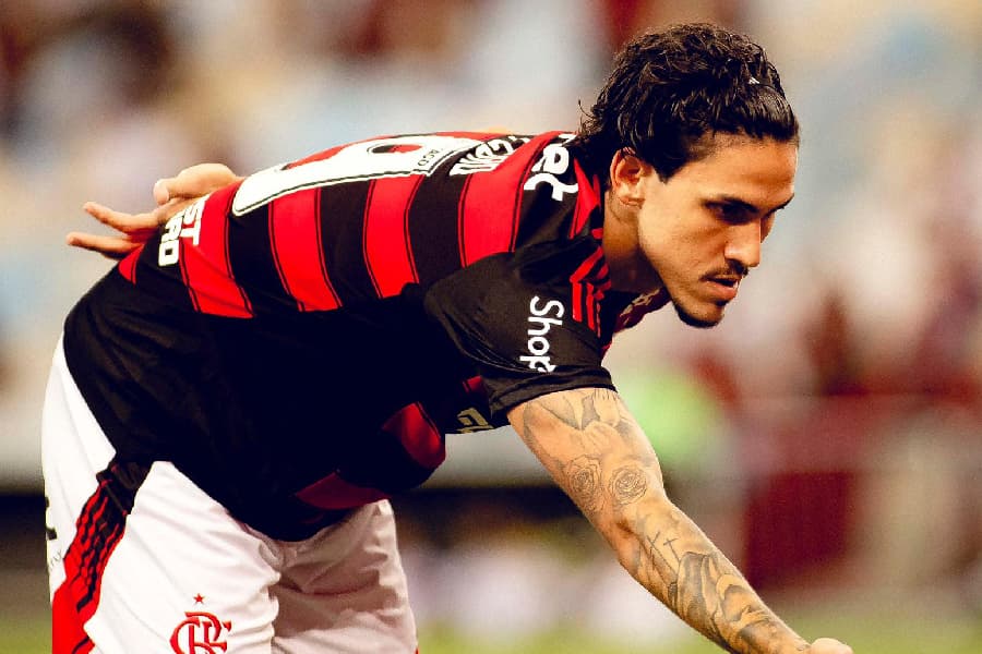 Pedro comemorando um gol pelo Flamengo - Divulgação/Flamengo