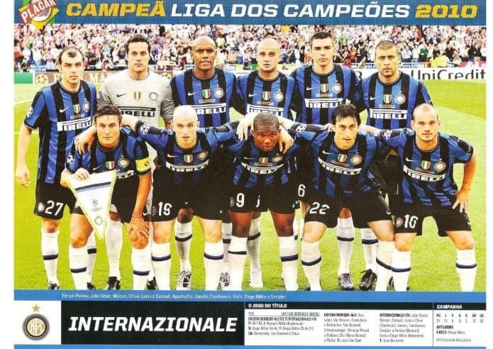 Inter de Milão de 2010, na edição dos campeões de PLACAR daquele ano
