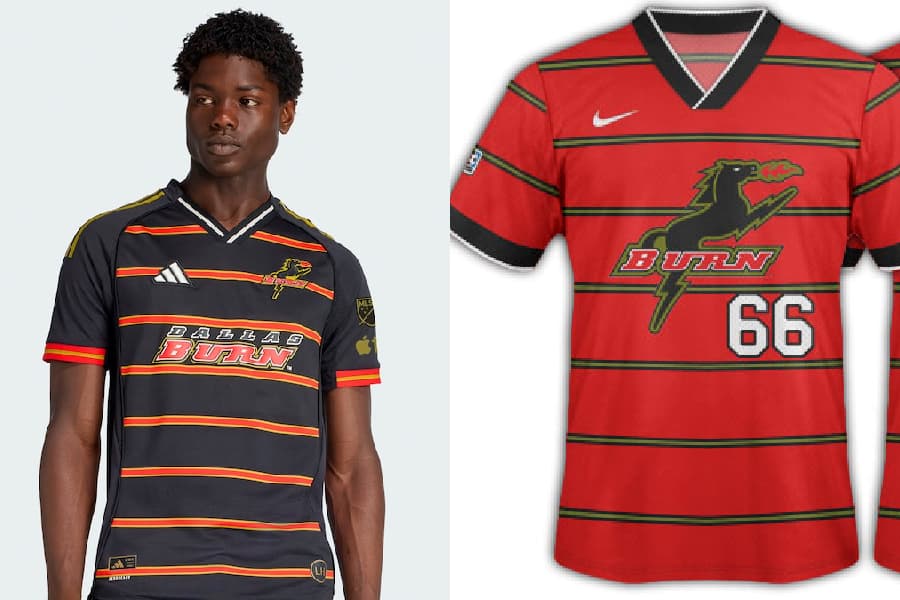 Camisa inspirada no Dallas Burn, equipe antiga da cidade - Reprodução MLS