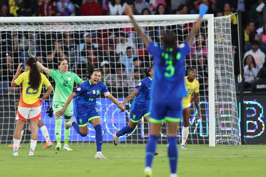 Marta fez dois gols na vitória do Brasil sobre a Colômbia na final da Copa América - Lívia Villas Boas / CBF