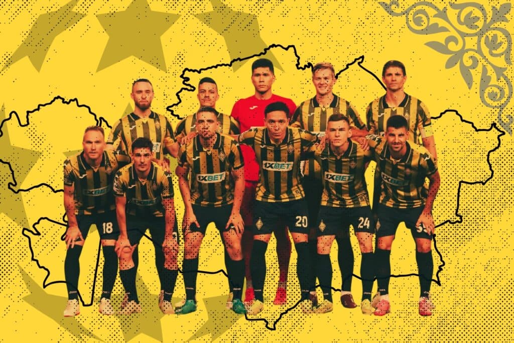 Kairat, o classificado do Cazaquistão para a Champions League - Montagem de PLACAR sobre Divulgação