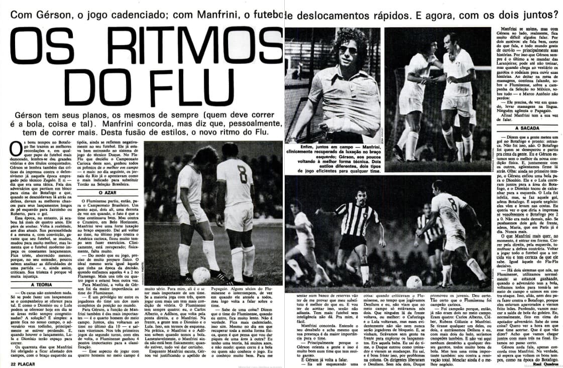 Manfrini na revista PLACAR, em novembro de 1973 - Acervo/PLACAR