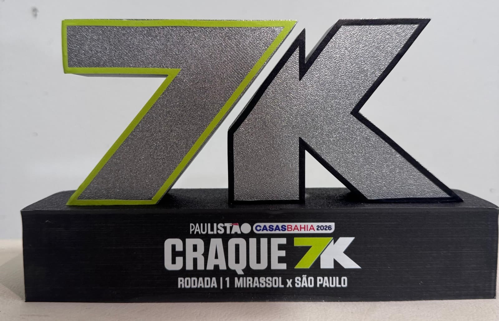 O troféu de Craque do Jogo do Paulistão - Foto: 7K/Divulgação