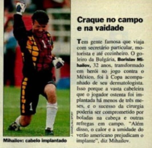 Reportagem sobre o goleiro da Bulgária em 1994 - VEJA/Reprodução