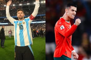 Lionel Messi, da Argentina, e Cristiano Ronaldo, de Portugal, estão perto de recorde na Copa do Mundo - Reprodução / Instagram