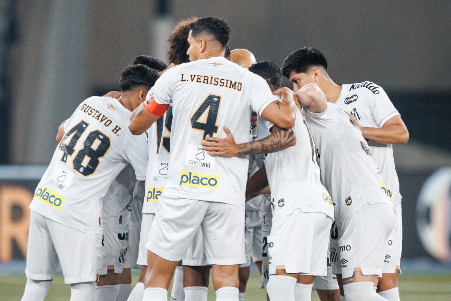 Jogadores do Santos no duelo contra o Botafogo - Raul Baretta/ Santos FC
