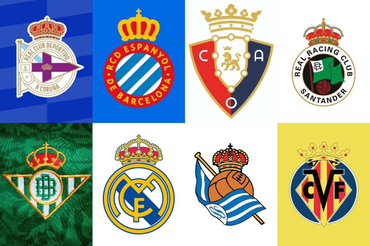 Os clubes coroados de La Liga