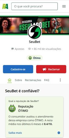 Avaliação SouBet no Reclame Aqui