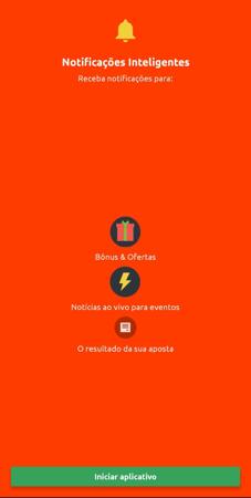 Notificações do Betano App com informações para bônus e notícias ao vivo.