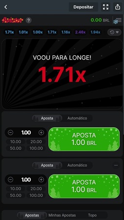 Página do modo de demonstração do Aviator no site mobile da Superbet