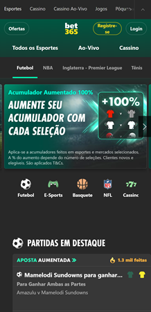 Página principal da bet365