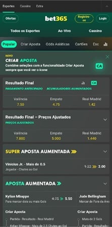 mercados de apostas disponíveis na bet365