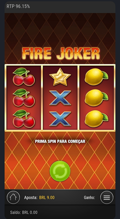 Grade 3x3 do caça-níquel online Fire Joker da Play N’Go