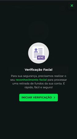 Tela de verificação facial para segurança na HanzBet. Exigência de reconhecimento facial para saques