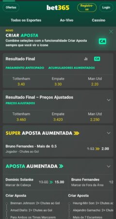site de aposta bet365 apresentando recurso criar aposta com mercados para Resultado Final