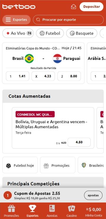 Seção de esportes da Betboo com cotações aumentadas Bolívia, Argentina e Uruguai vencem nas Eliminatórias da Copa