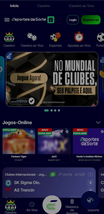 Seção de esportes na Esportes da Sorte com destaque para o Mundial de Clubes