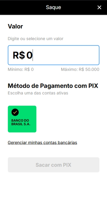 Plataforma sem saque mínimo KTO com pagamentos por Pix