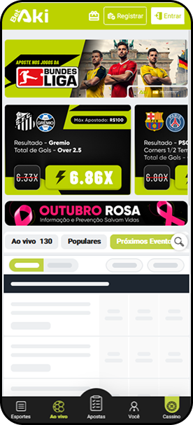 Casa de apostas BetAki com odds para Bundesliga e Campeonato Brasileiro.