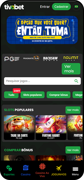 Cassino Tivobet com destaque para o jogo Fortune Tiger