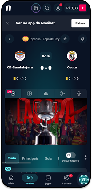 novibet-streaming-ao-vivo-CD-Guadalajara-x-Ceuta