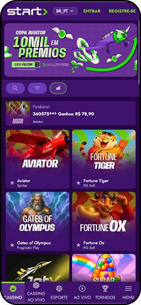 Startbet cassino com promoção Copa Aviator 10 mil em prêmios e jogos populares