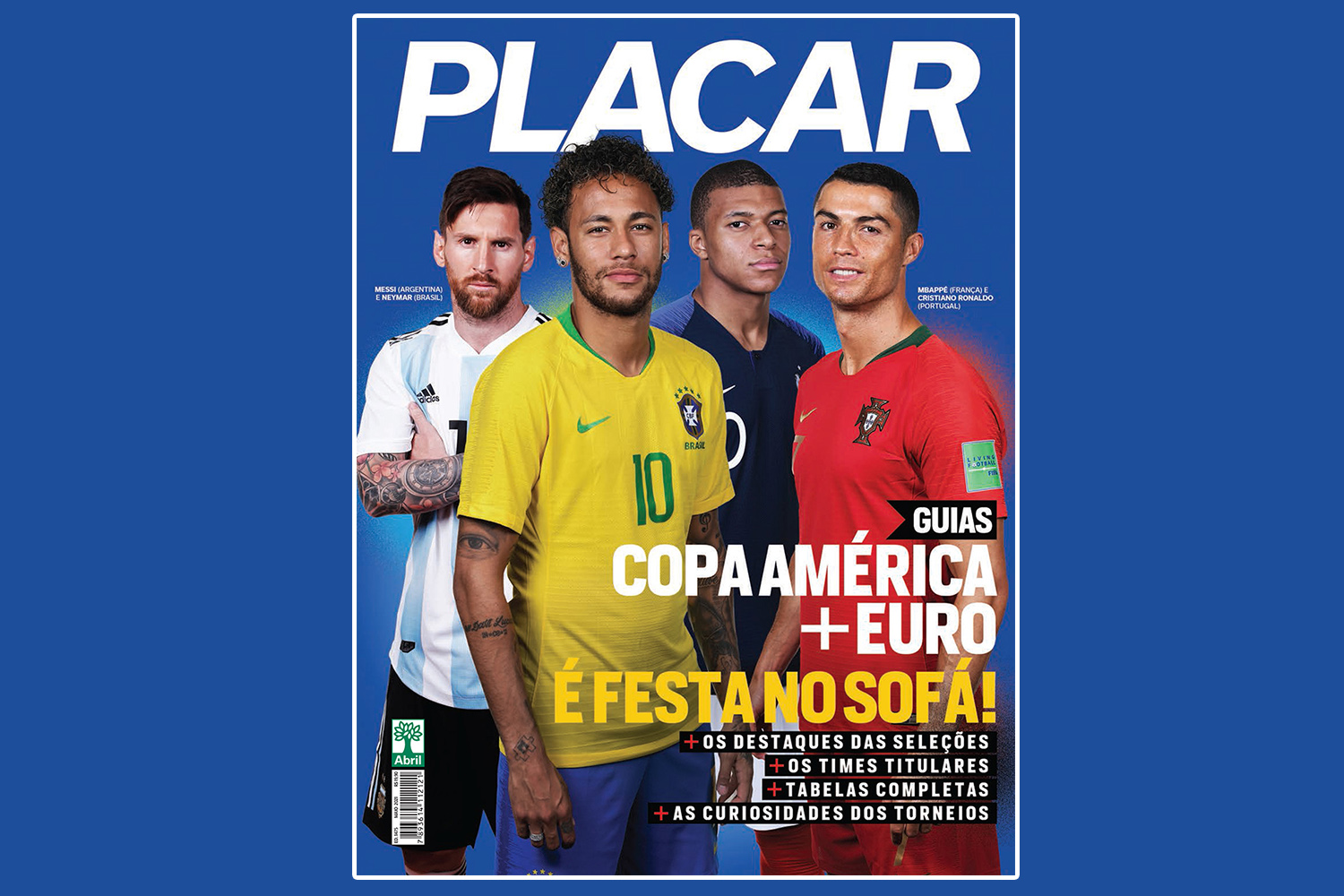 Nova edição da Revista Placar traz os guias da Copa América e Eurocopa -