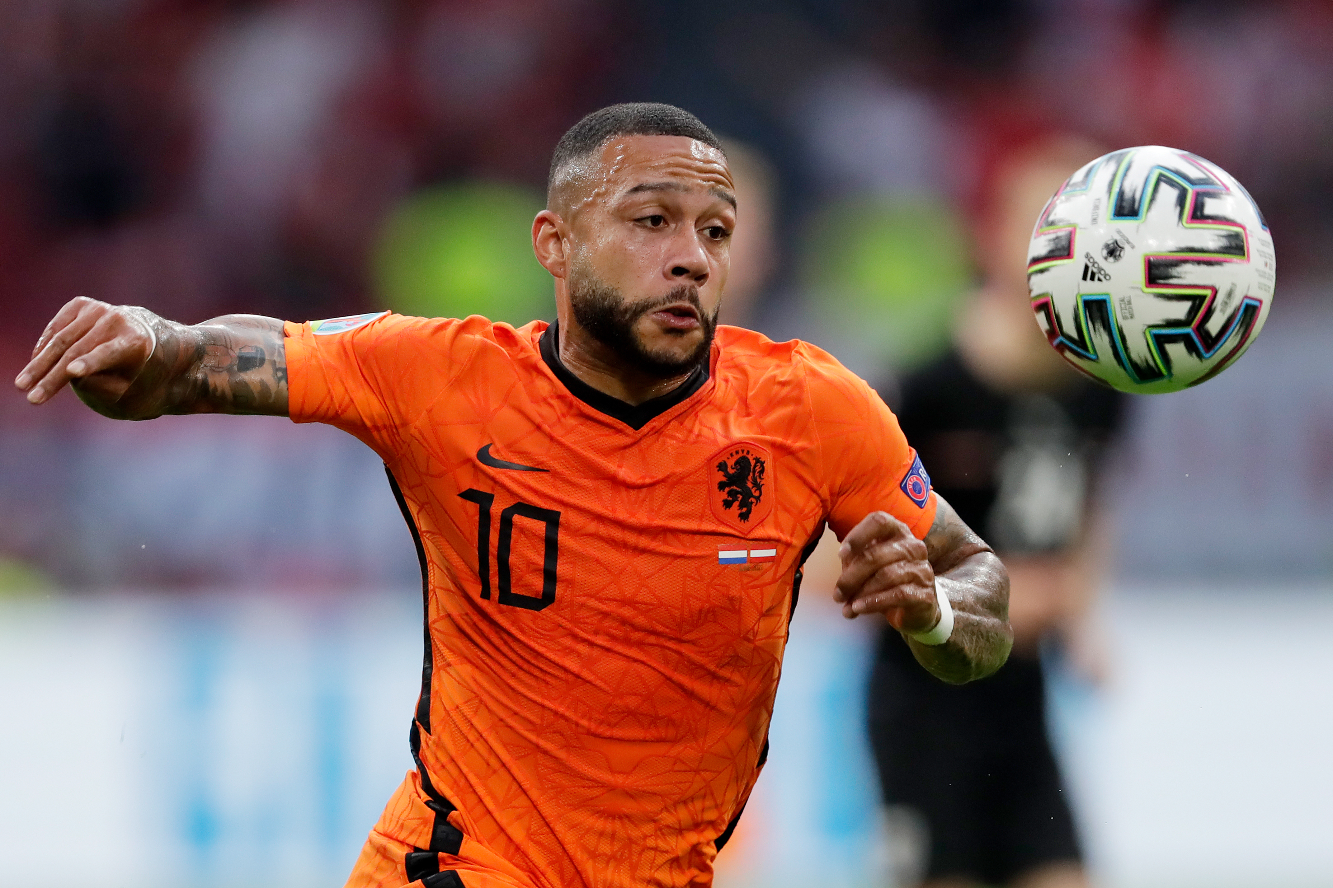 Depay marcou o seu 27º gol em 66 partidas com a camisa da seleção holandesa -