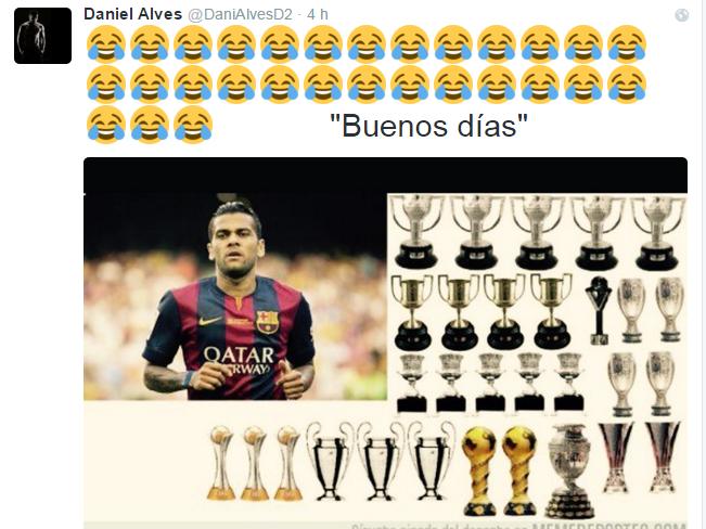 Cristiano Ronaldo debocha de Daniel Alves – que responde com taças