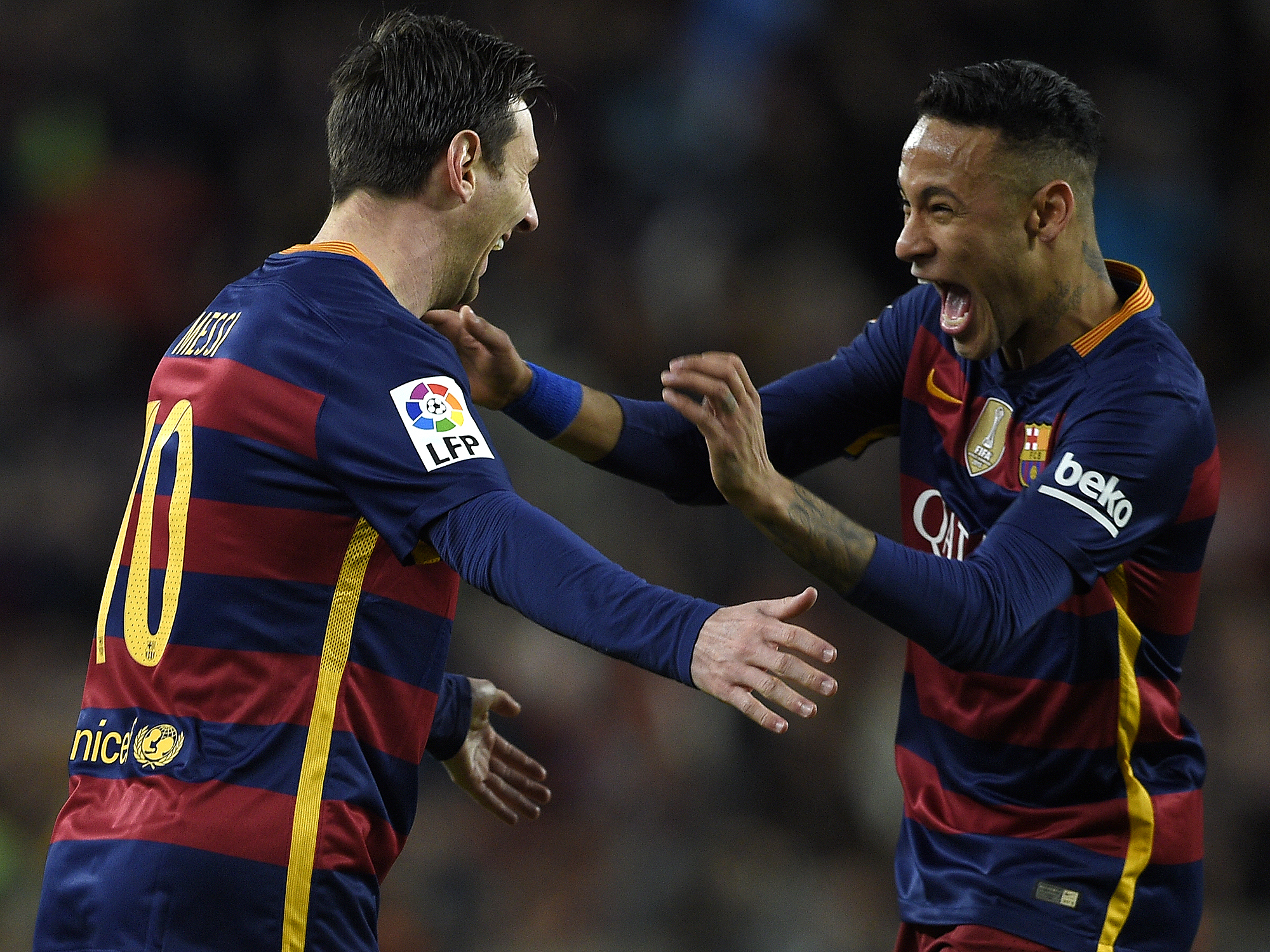 Com show do trio MSN, Barça goleia e mantém vantagem no Campeonato Espanhol