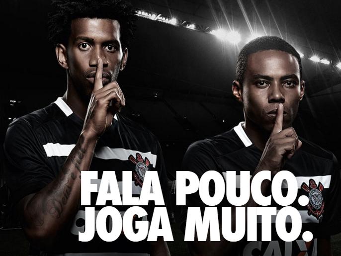 Corinthians lança segunda camisa com o lema: ‘Fala pouco e joga muito’