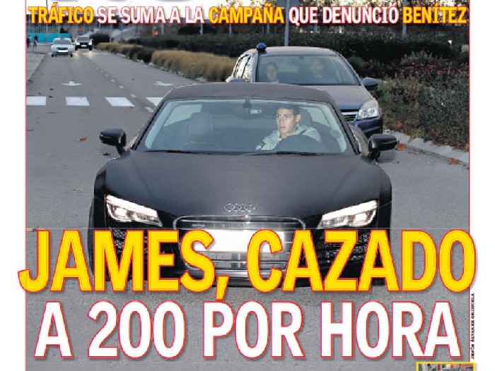 Apressadinho: James Rodríguez foge da polícia a 200 km/h