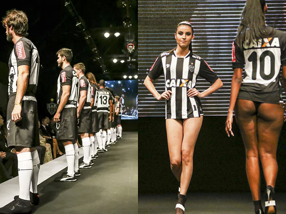 Desfile de uniformes do Atlético-MG é acusado de machismo
