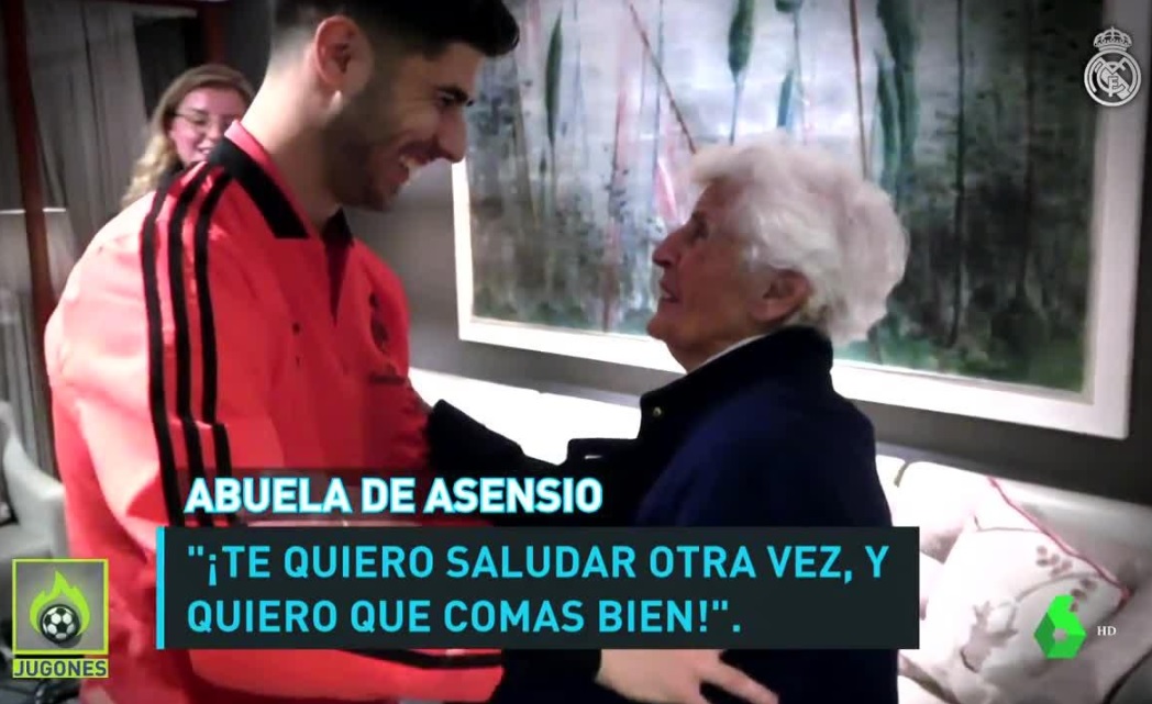 Avó pediu a Marco Asensio que se alimente bem