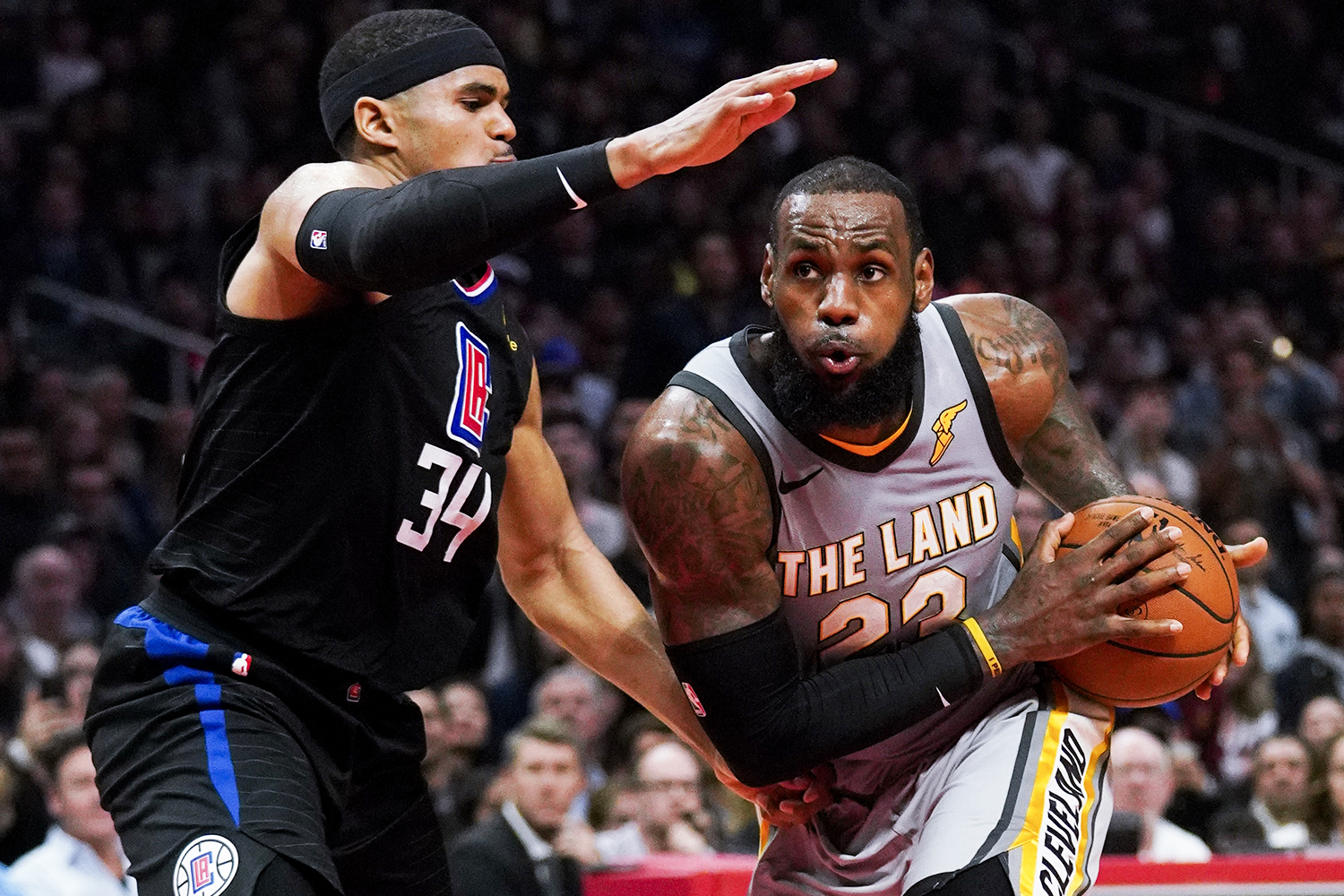 LeBron James, jogador do Cleveland Cavaliers, durante partida contra o Los Angeles Clippers, no Staples Center - 13/03/2018