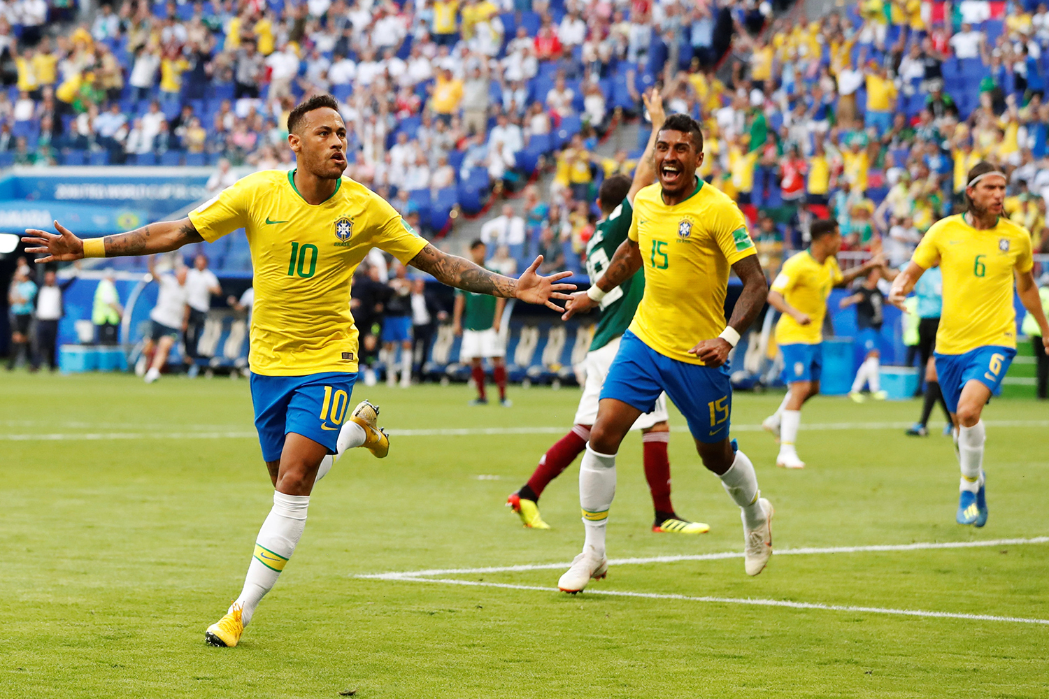 Copa: Brasil vence México com gols no segundo tempo