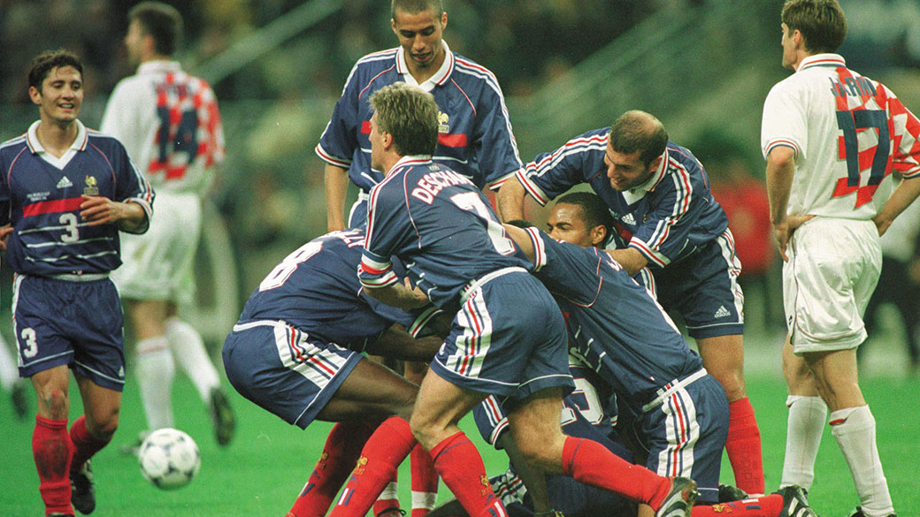 Seleção francesa campeã a da Copa do Mundo de 1998