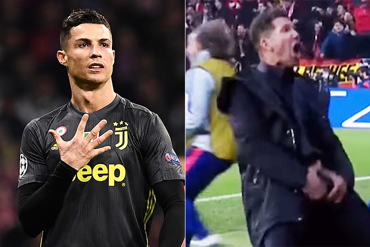 Os polêmicos gestos de Cristiano Ronaldo e Simeone