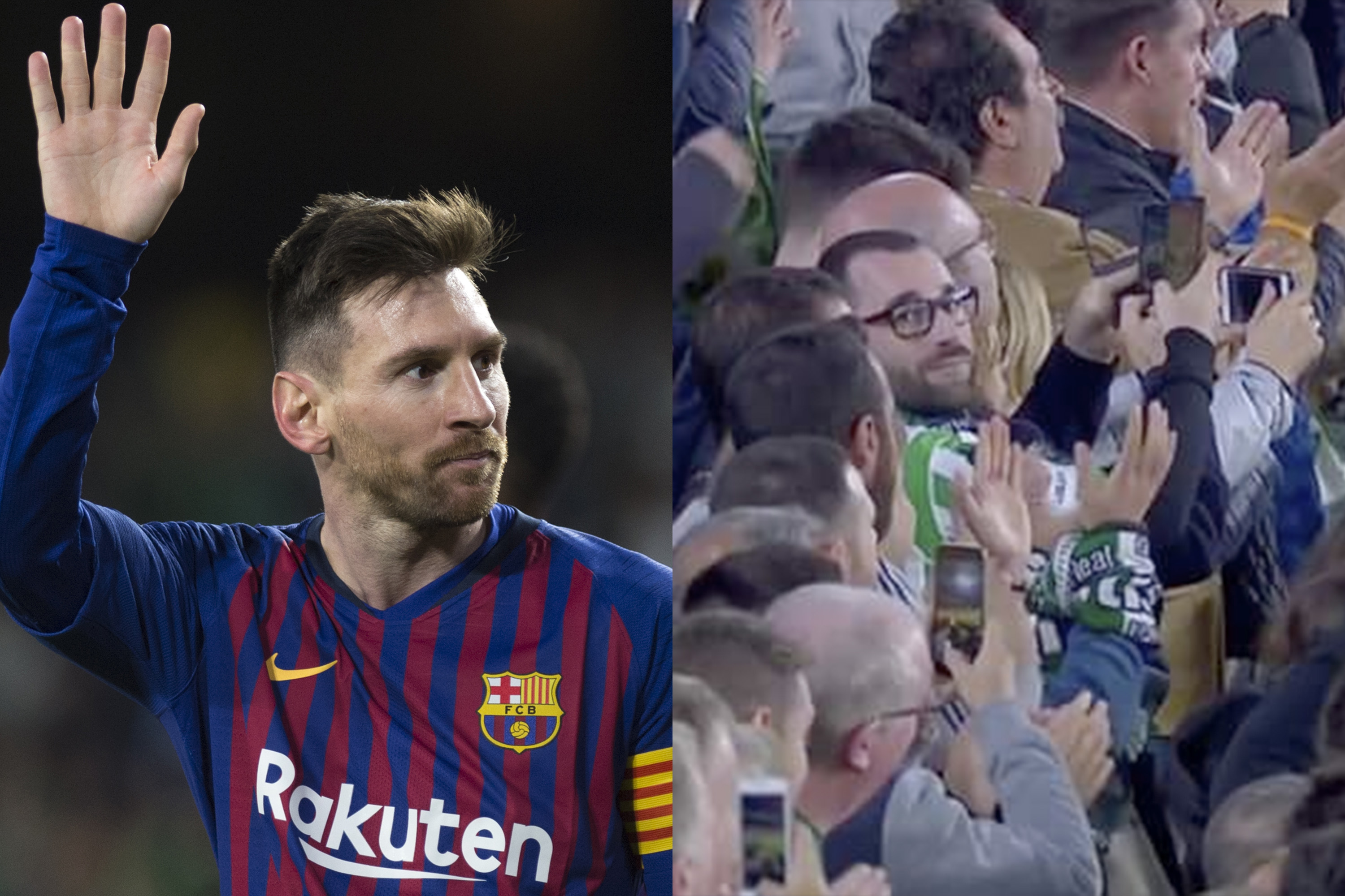 Messi se surpreende com ovação da torcida adversária