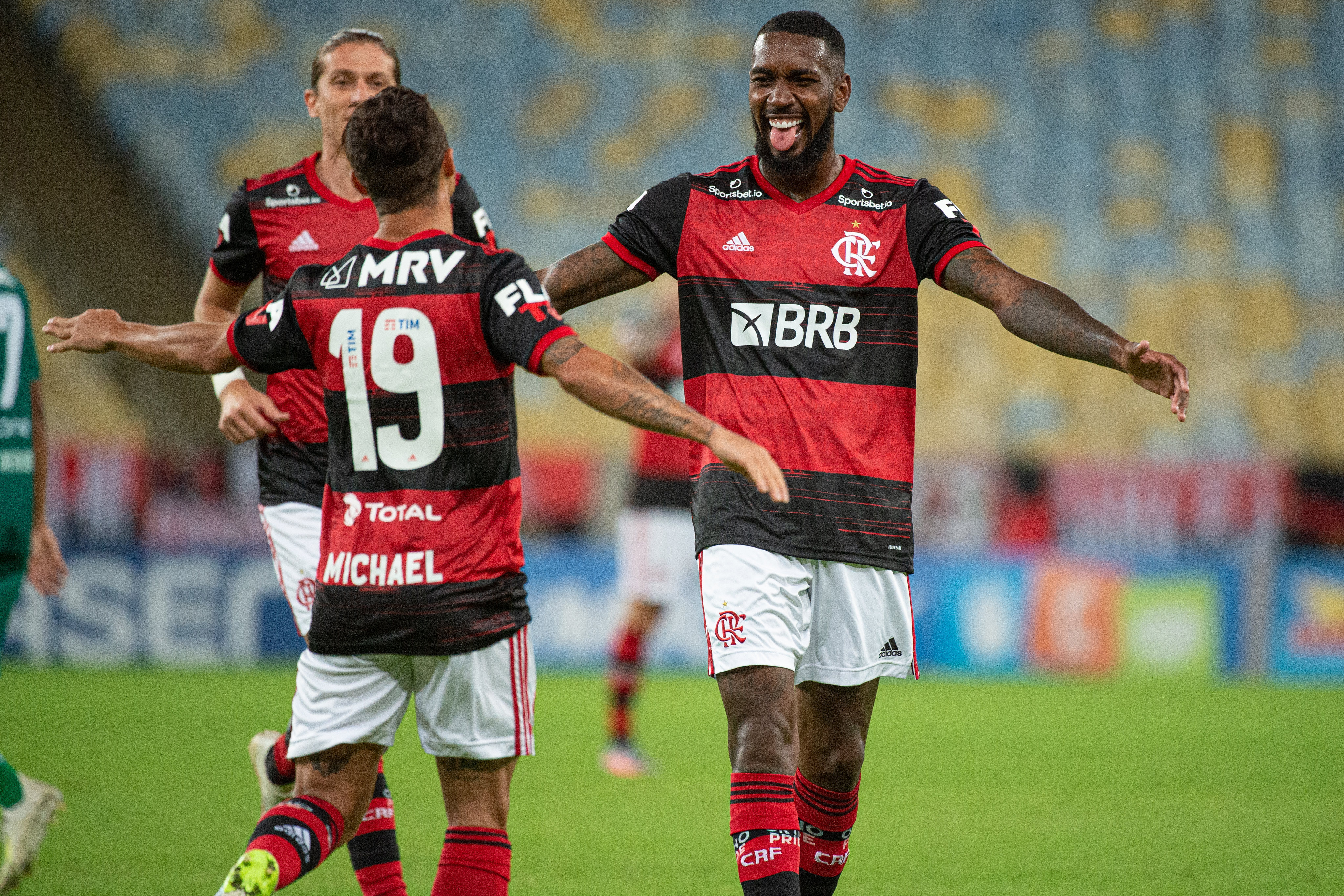 Gerson em ação pelo Flamengo em 2019