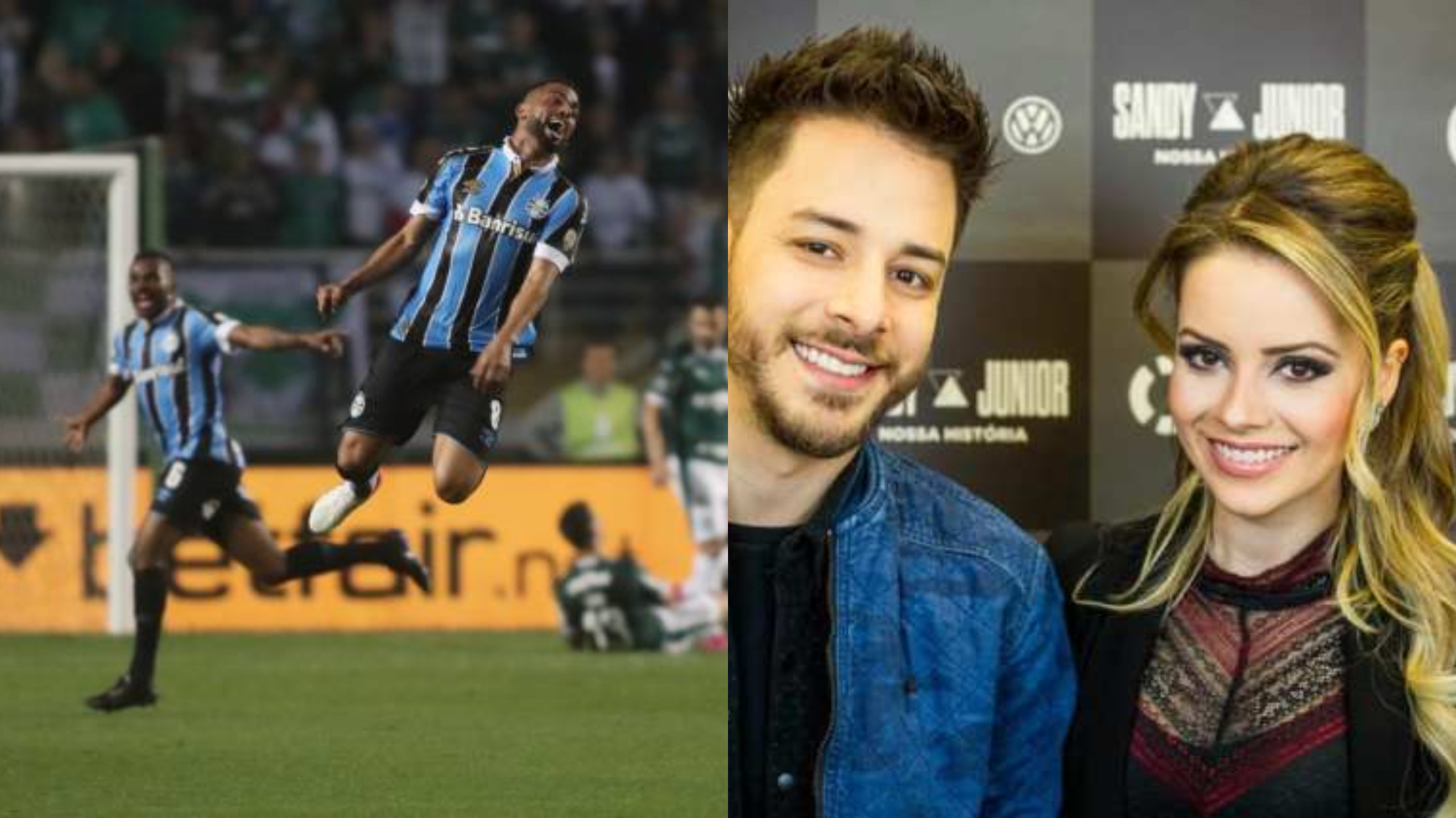 Grêmio provoca Palmeiras com música de Sandy e Júnior após eliminação