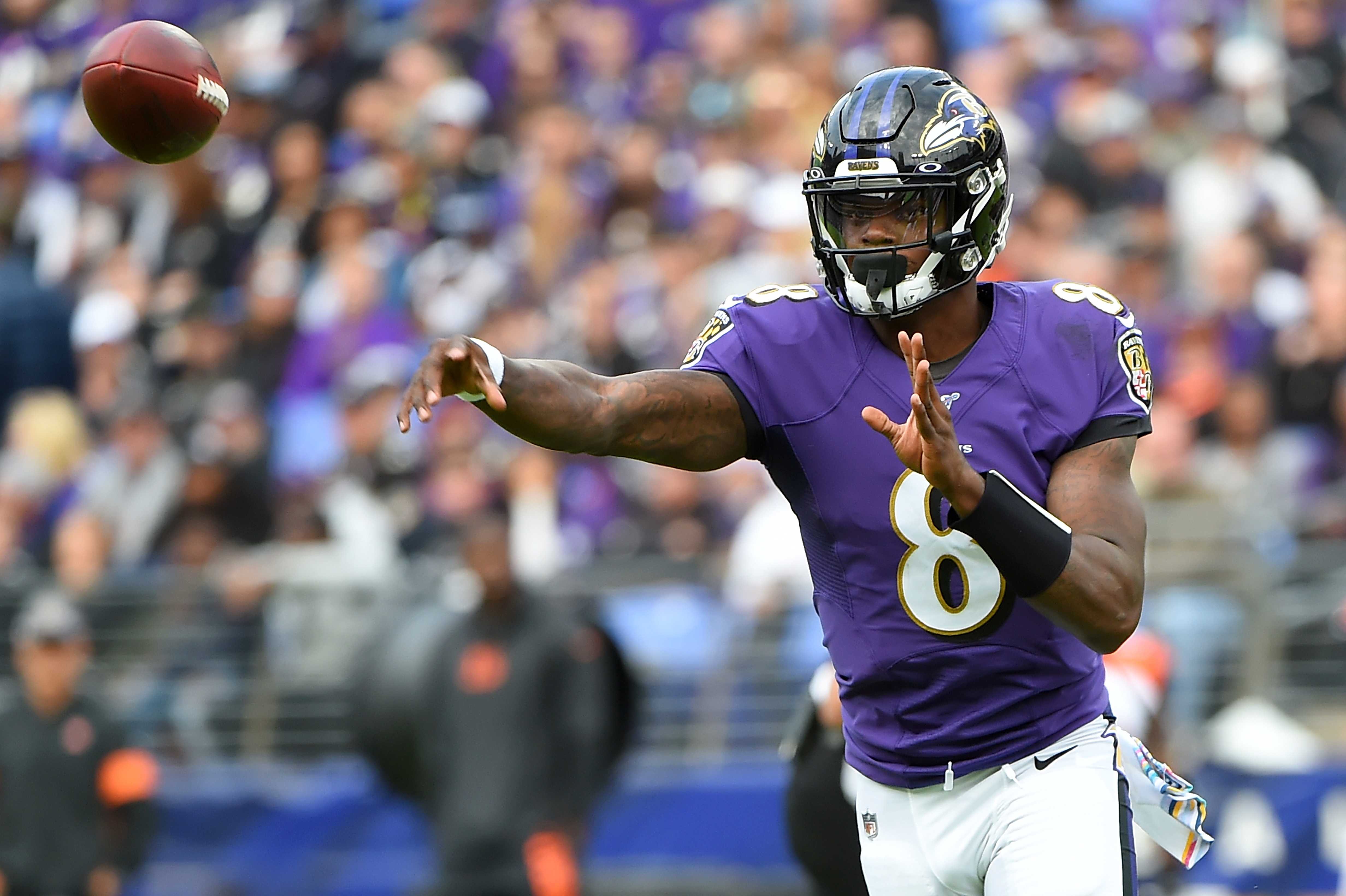 O veloz quarterback Lamar Jackson: boa surpresa na NFL