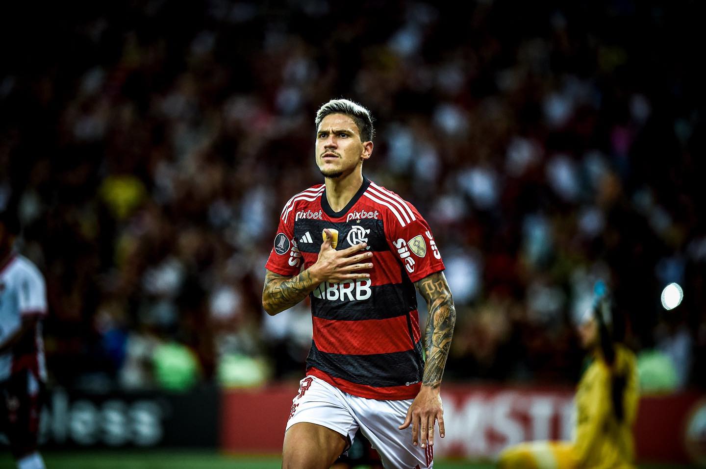 Pedro comemora gol pelo Flamengo no Maracanã