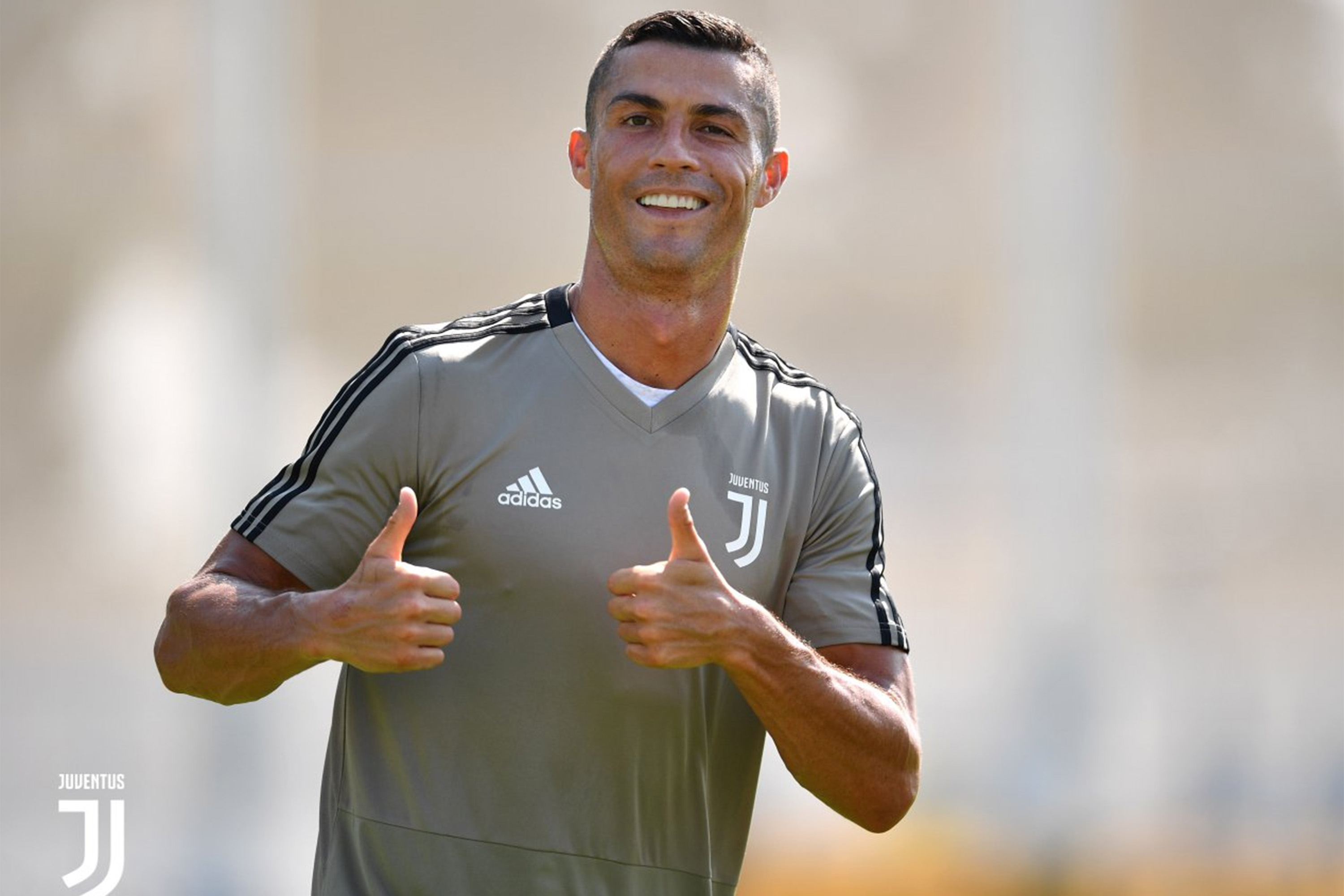 A animação de Cristiano Ronaldo na Juventus: ‘Primeiro treino duro’