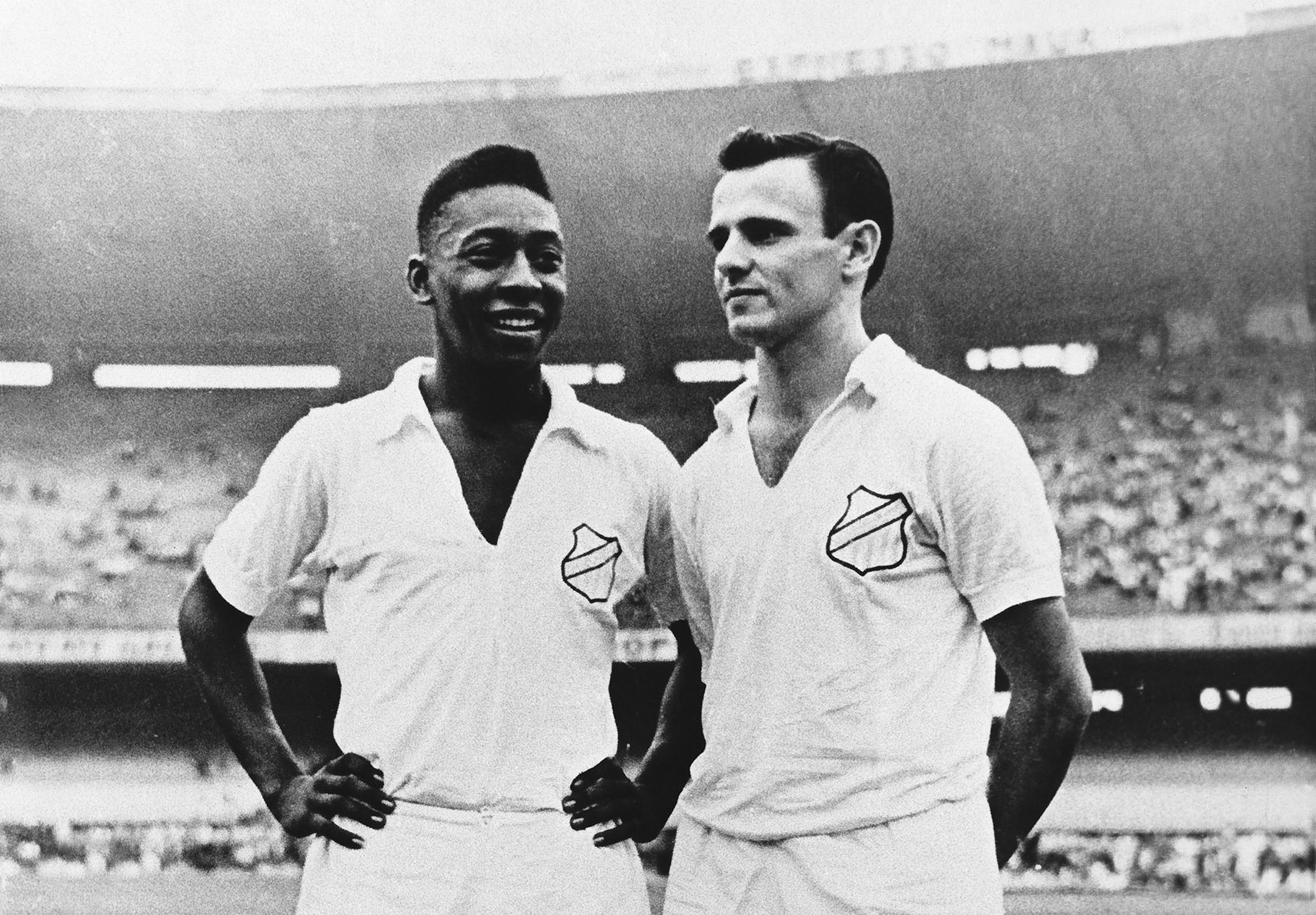 Pelé e Pepe, no Maracanã -