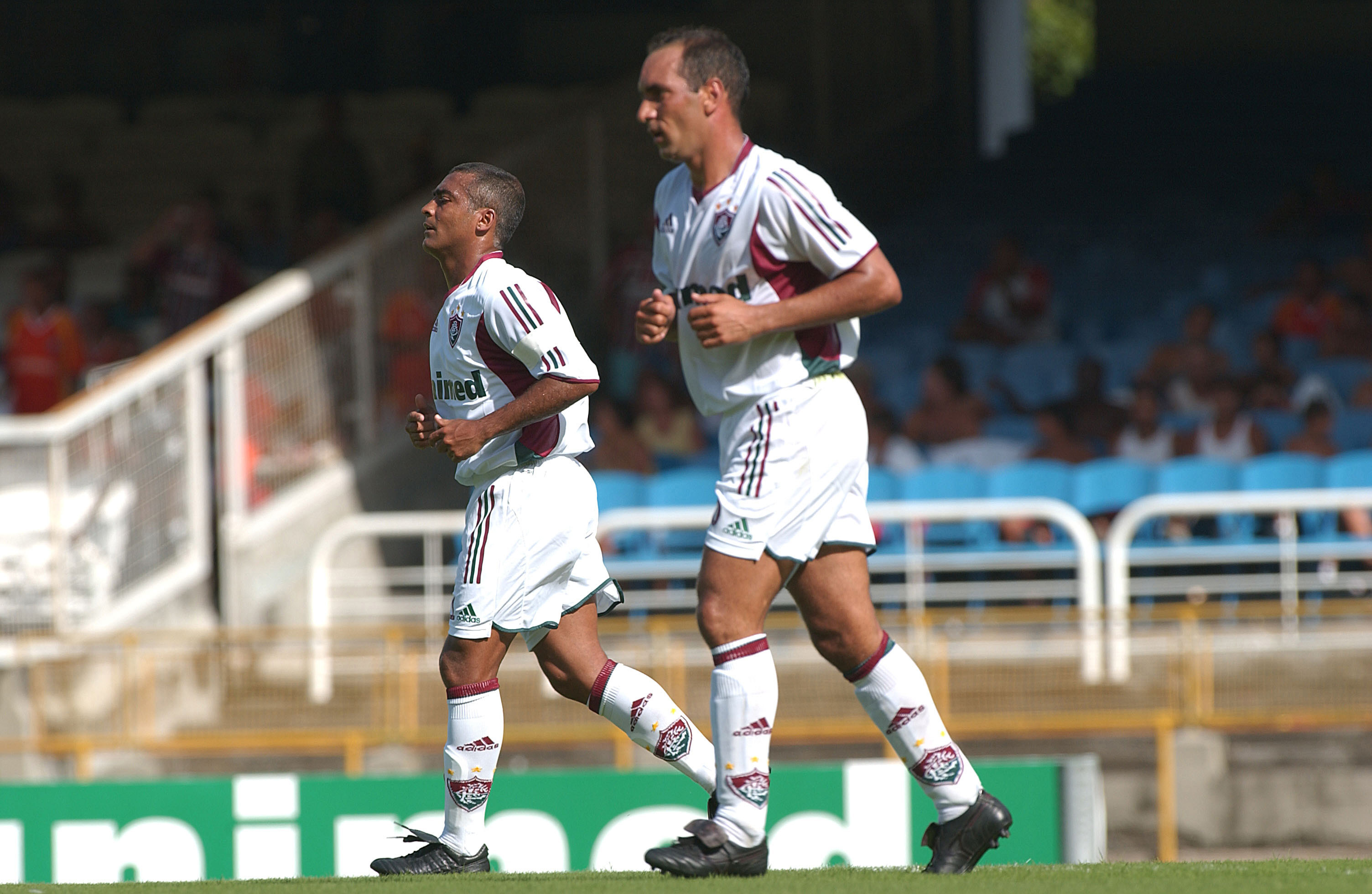 Romário e Edmundo, no Fluminense, em jogo contra o Madureira -