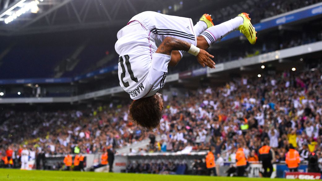 Marcelo é criticado por rival por comemorar gol com pirueta