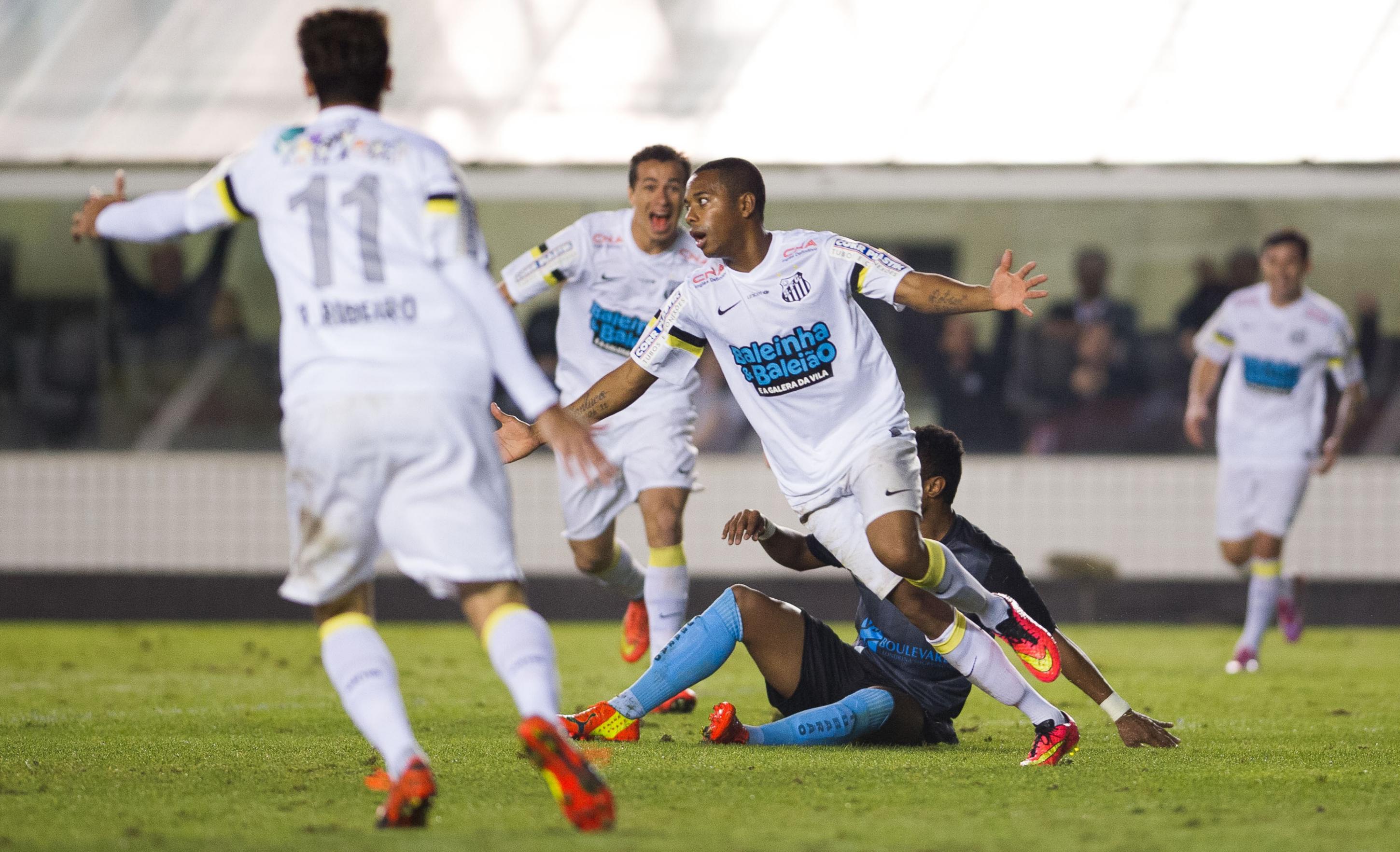 Robinho celebra gol e classificação do Santos: “Sou um representante da torcida em campo”