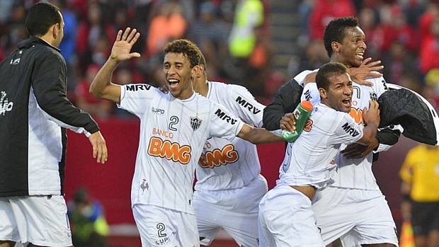 Jogadores do Atlético-MG comemoram gol de empate contra o Tijuana